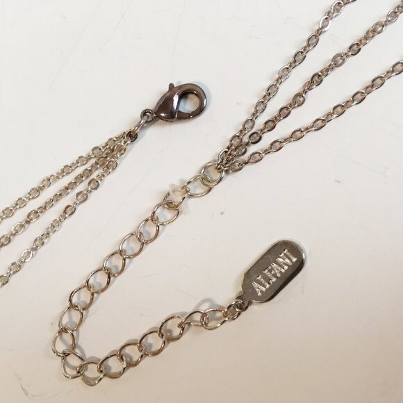 Alfani Mod Pendant Necklace 3 Strand Silver Tone Metal Chain Adjustable length - Picture 9 of 9